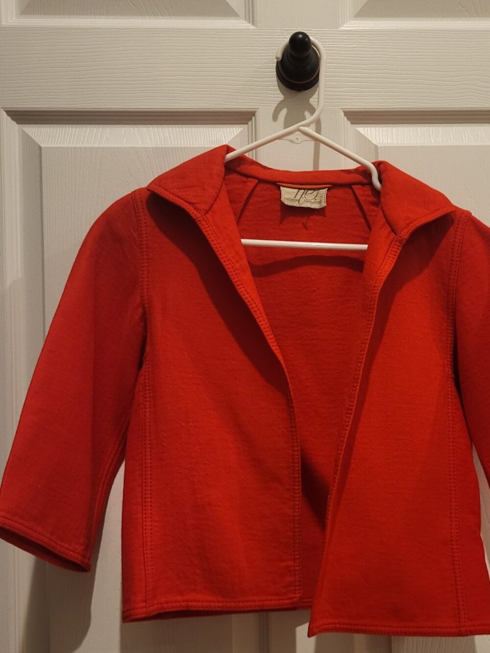 Vintage Hans Erras Red Wool Blazer Jacket late 1980s early 1990s